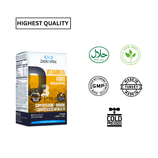 Zade Vital Vitamin D3 Forte – High-Quality Vitamin D3 Supplement (Cholecalciferol) - American Billal Nature Inc