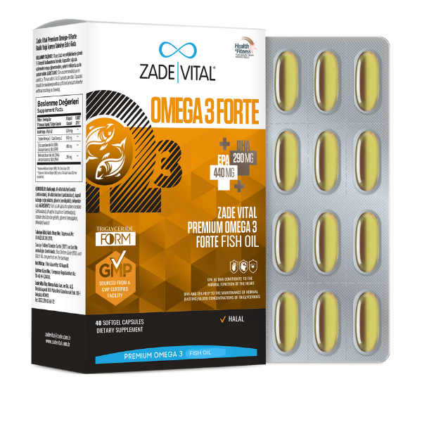 ZADEVITAL Omega 3 Forte – Premium Fish Oil 40 Softgel Capsules - American Billal Nature Inc