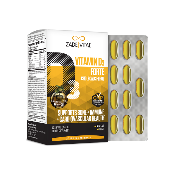 Zade Vital Vitamin D3 Forte – High-Quality Vitamin D3 Supplement (Cholecalciferol) - American Billal Nature Inc