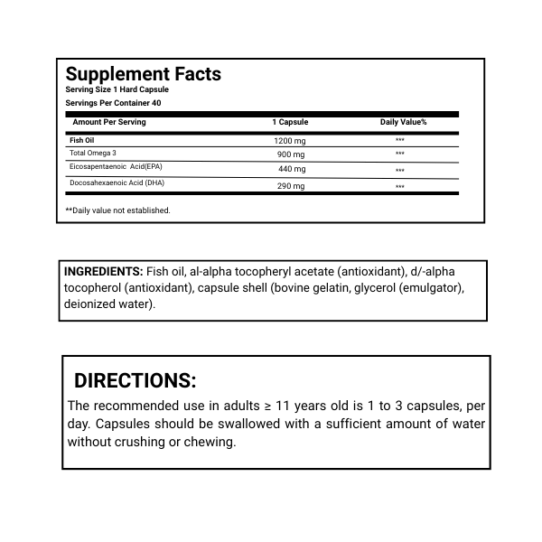 ZADEVITAL Omega 3 Forte – Premium Fish Oil 40 Softgel Capsules - American Billal Nature Inc