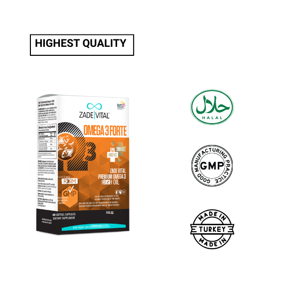 ZADEVITAL Omega 3 Forte – Premium Fish Oil 40 Softgel Capsules - American Billal Nature Inc
