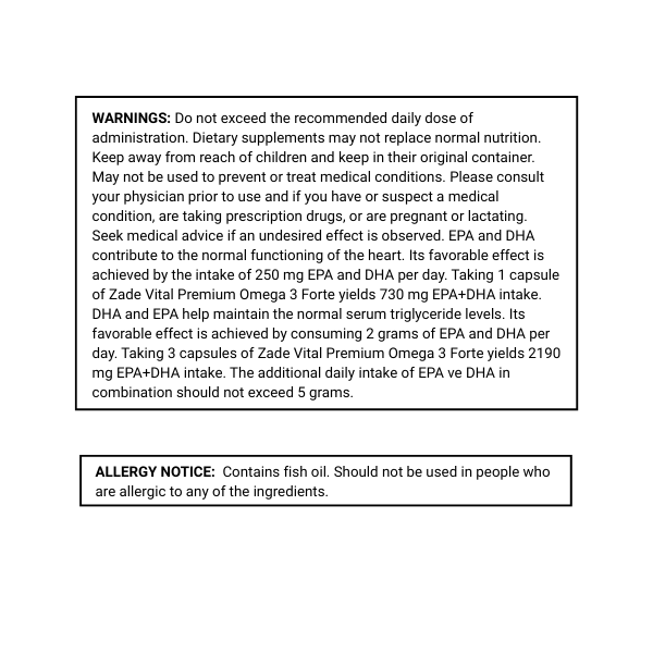 ZADEVITAL Omega 3 Forte – Premium Fish Oil 40 Softgel Capsules - American Billal Nature Inc